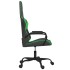 Silla gaming de masaje cuero sintético negro y