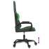 Silla gaming de masaje cuero sintético negro y