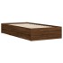 Cama con cajones madera de ingeniería marrón roble 100x200