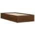 Cama con cajones madera de ingeniería marrón roble 75x190