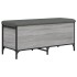 Banco con almacenaje madera ingeniería gris Sonoma 102x42x45