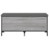 Banco con almacenaje madera ingeniería gris Sonoma 102x42x45