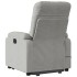 Sillón reclinable de masaje elevable tela microfibra gris