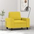 Sillón de tela amarillo claro 60