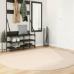 Alfombra de pelo corto suave lavable HUARTE beige Ø 200 cm