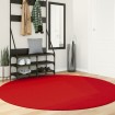 Alfombra de pelo corto suave lavable HUARTE rojo Ø 200 cm