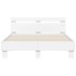 Estructura de cama con cabecero y luces LED blanco 120x190