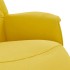 Sillón reclinable con reposapiés tela amarillo