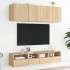 Muebles de TV de pared 5 pzas madera de ingeniería roble