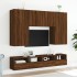 Muebles de TV de pared 5 pzas madera de ingeniería marrón