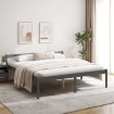 Cama para personas mayores madera maciza pino gris 200x200 cm