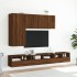 Muebles de TV de pared 5 pzas madera de ingeniería marrón