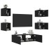 Muebles de TV de pared con luces LED 5 piezas