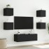 Muebles de TV de pared con luces LED 5 piezas