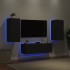 Muebles de TV de pared con luces LED 3 piezas