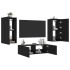 Muebles de TV de pared con luces LED 3 piezas