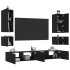 Muebles de TV de pared con luces LED 6 piezas