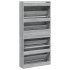 Mueble zapatero 4 cajones abatibles gris Sonoma 80x21x163,5