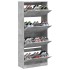 Mueble zapatero 4 cajones abatibles gris hormigón