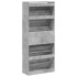 Mueble zapatero 4 cajones abatibles gris hormigón