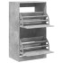 Mueble zapatero 2 cajones abatibles gris hormigón 60x42x108