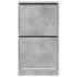 Mueble zapatero 2 cajones abatibles gris hormigón 60x42x108