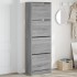 Mueble zapatero 4 cajones abatibles gris Sonoma 60x34x187,5