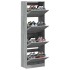 Mueble zapatero 4 cajones abatibles gris Sonoma 60x34x187,5