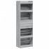 Mueble zapatero 4 cajones abatibles gris Sonoma 60x34x187,5