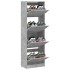 Mueble zapatero 4 cajones abatibles gris hormigón