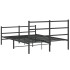 Estructura de cama con cabecero y estribo metal negro