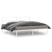 Estructura de cama de metal con cabecero blanco 183x213 cm