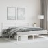 Estructura de cama de metal con cabecero blanco 183x213