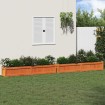 Jardineras de exterior 2 uds madera maciza de pino marrón cera