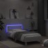 Estructura de cama con cabecero y luces LED blanco 100x200