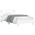 Estructura de cama con cabecero y luces LED blanco 100x200