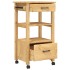 Carrito de cocina MONZA madera maciza de pino 48x40x90