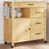 Carrito de cocina MONZA madera maciza de pino 84x40x90