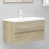 Mueble con lavabo madera de ingeniería roble