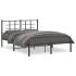 Estructura de cama con cabecero metal negro 135x190