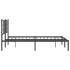 Estructura de cama con cabecero metal negro 140x200