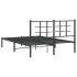 Estructura de cama con cabecero metal negro 140x200