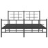 Estructura de cama cabecero y estribo metal negro 150x200