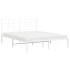 Estructura de cama con cabecero metal blanca 160x200