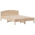 Estructura de cama con cabecero madera maciza pino 140x200