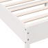 Estructura de cama con cabecero madera de pino blanca 90x200