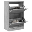 Zapatero de madera de ingeniería gris Sonoma 60x34x96,5 cm