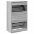 Zapatero de madera de ingeniería gris Sonoma 60x34x96,5