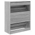 Zapatero de madera de ingeniería gris Sonoma 80x34x96,5