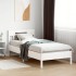 Estructura de cama con cabecero madera de pino blanca 90x200